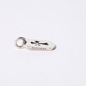 CHROME HEARTS D TAG SML CO CRS Cutout Cross Dog Tag Small Pendant Top Weight Approx. 10.0g Good Condition Used 4a001400