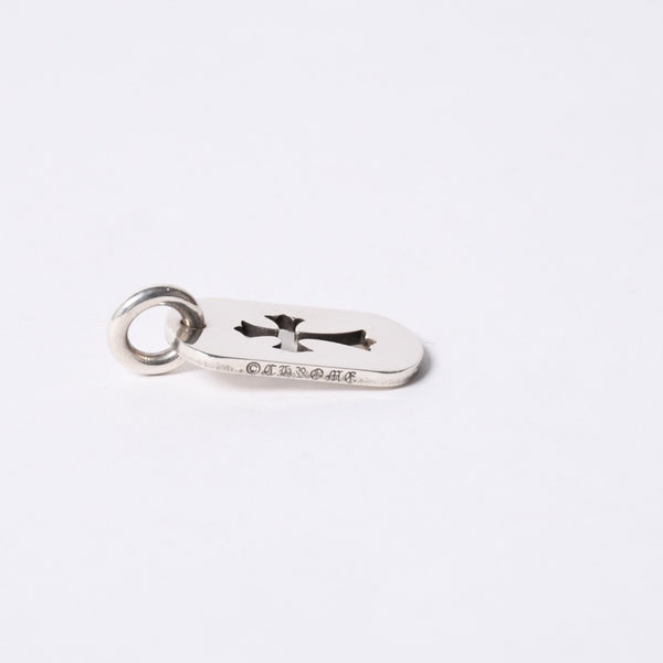 CHROME HEARTS D TAG SML CO CRS Cutout Cross Dog Tag Small Pendant Top Weight Approx. 10.0g Good Condition Used 4a001400