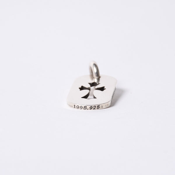 CHROME HEARTS D TAG SML CO CRS Cutout Cross Dog Tag Small Pendant Top Weight Approx. 10.0g Good Condition Used 4a001400