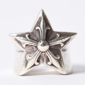 CHROME HEARTS STR LRG Large Sterling Ring Weight Approx. 60.0g Size 24 2011/.925 Stamp Good Condition Used 4a001403