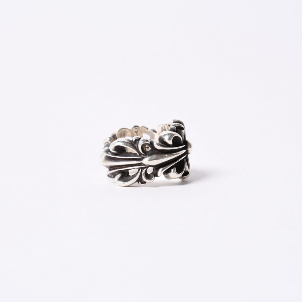 CHROME HEARTS Double Floral Cross Ring Ring Size 15 Weight Approx. 16.2g Silver 925 Good Condition Used 4a001405