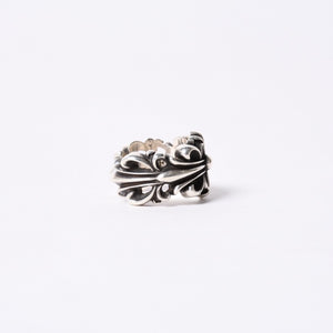 CHROME HEARTS Double Floral Cross Ring Ring Size 15 Weight Approx. 16.2g Silver 925 Good Condition Used 4a001405