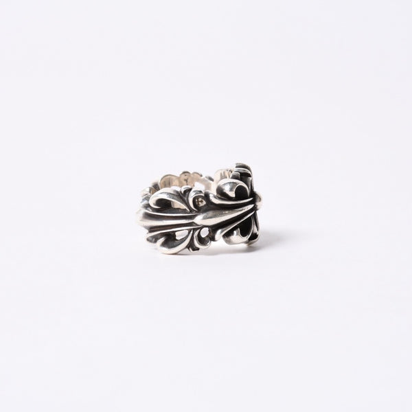 CHROME HEARTS Double Floral Cross Ring Ring Size 15 Weight Approx. 16.2g Silver 925 Good Condition Used 4a001405