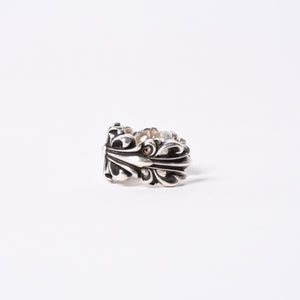 CHROME HEARTS Double Floral Cross Ring Ring Size 15 Weight Approx. 16.2g Silver 925 Good Condition Used 4a001405