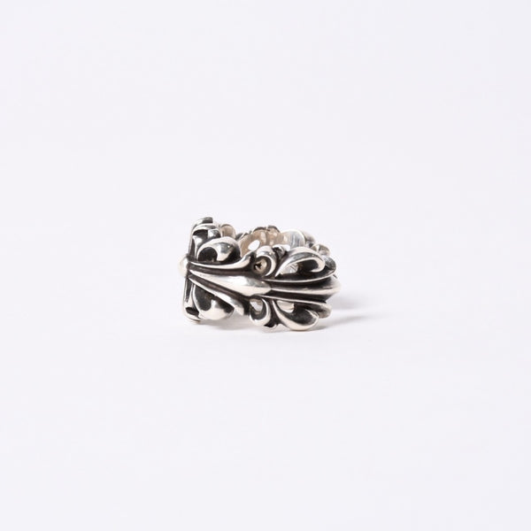 CHROME HEARTS Double Floral Cross Ring Ring Size 15 Weight Approx. 16.2g Silver 925 Good Condition Used 4a001405