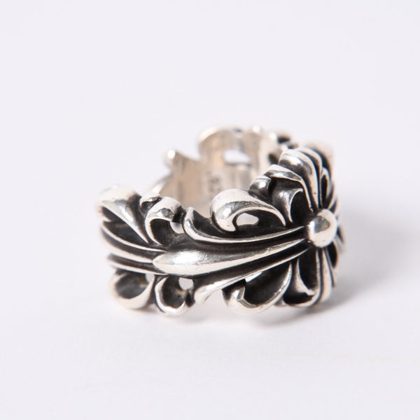 CHROME HEARTS Double Floral Cross Ring Ring Size 15 Weight Approx. 16.2g Silver 925 Good Condition Used 4a001405