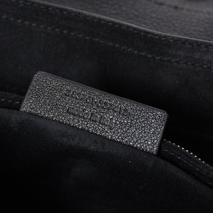 極美品 YVES SAINT LAURENT イヴ サンローラン ミューズトゥ 2WAY ハンドバッグ ブラック レオパード レザー ハラコ ゴールド金具 中古 4a001104