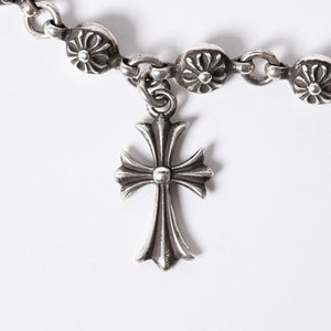 Very good condition CHROME HEARTS Cross ball bracelet with charm CH cross 12 pieces Weight approx. 54.4g Silver 925 Used 4a001486