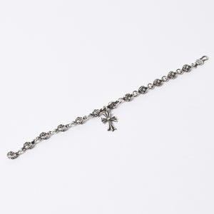 Very good condition CHROME HEARTS Cross ball bracelet with charm CH cross 12 pieces Weight approx. 54.4g Silver 925 Used 4a001486