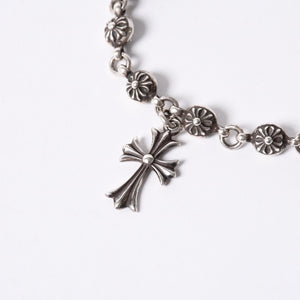Very good condition CHROME HEARTS Cross ball bracelet with charm CH cross 12 pieces Weight approx. 54.4g Silver 925 Used 4a001486