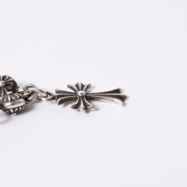 Very good condition CHROME HEARTS Cross ball bracelet with charm CH cross 12 pieces Weight approx. 54.4g Silver 925 Used 4a001486