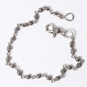 CHROME HEARTS 2BALL LONG-S Cross Ball Wallet Chain #2 1 Clip Long Weight Approx. 181.6g 22 Balls Good Condition Used 4a001485