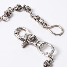 画像をギャラリービューアに読み込む, CHROME HEARTS クロムハーツ 2BALL LONG-S クロスボール ウォレットチェーン #2 1クリップ ロング 重量約181.6g 22ボール 美品 中古 4a001485
