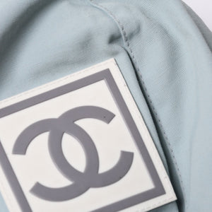 CHANEL CHANEL Sports Line Coco Mark Knit Hat Jenny's Favorite Light Blue Size M Good Condition Used 4a001350