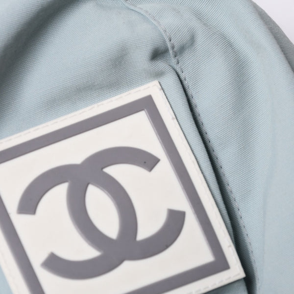 CHANEL CHANEL Sports Line Coco Mark Knit Hat Jenny's Favorite Light Blue Size M Good Condition Used 4a001350