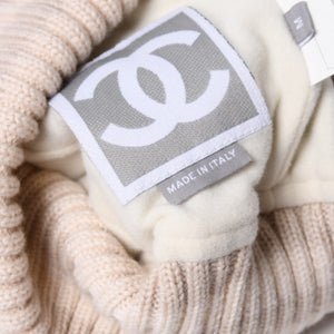 CHANEL CHANEL Sports Line Coco Mark Knit Hat Jenny's Favorite Light Blue Size M Good Condition Used 4a001350