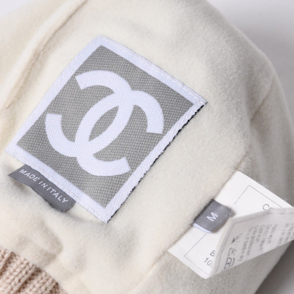 CHANEL CHANEL Sports Line Coco Mark Knit Hat Jenny's Favorite Light Blue Size M Good Condition Used 4a001350