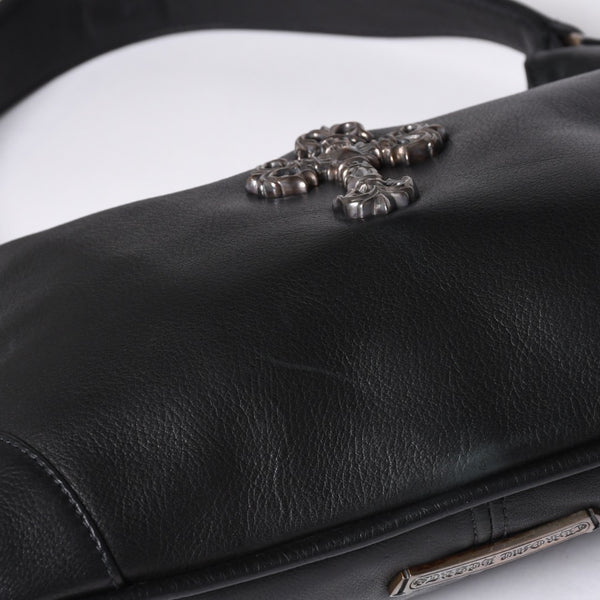 CHROME HEARTS クロムハーツ グーチバッグ フィリグリークロス スモール ワンショルダーバッグ シルバー 925 レザー 美品 中古 4a001373