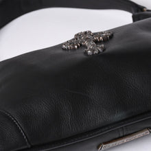 画像をギャラリービューアに読み込む, CHROME HEARTS クロムハーツ グーチバッグ フィリグリークロス スモール ワンショルダーバッグ シルバー 925 レザー 美品 中古 4a001373