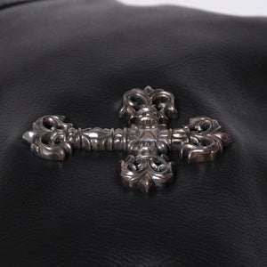 CHROME HEARTS クロムハーツ グーチバッグ フィリグリークロス スモール ワンショルダーバッグ シルバー 925 レザー 美品 中古 4a001373