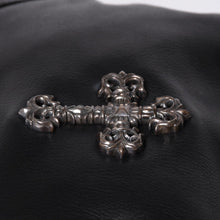 画像をギャラリービューアに読み込む, CHROME HEARTS クロムハーツ グーチバッグ フィリグリークロス スモール ワンショルダーバッグ シルバー 925 レザー 美品 中古 4a001373
