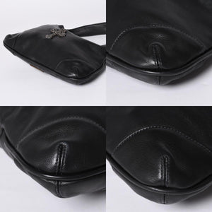 CHROME HEARTS クロムハーツ グーチバッグ フィリグリークロス スモール ワンショルダーバッグ シルバー 925 レザー 美品 中古 4a001373