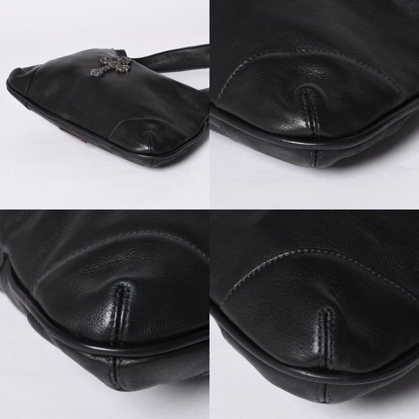 CHROME HEARTS クロムハーツ グーチバッグ フィリグリークロス スモール ワンショルダーバッグ シルバー 925 レザー 美品 中古 4a001373