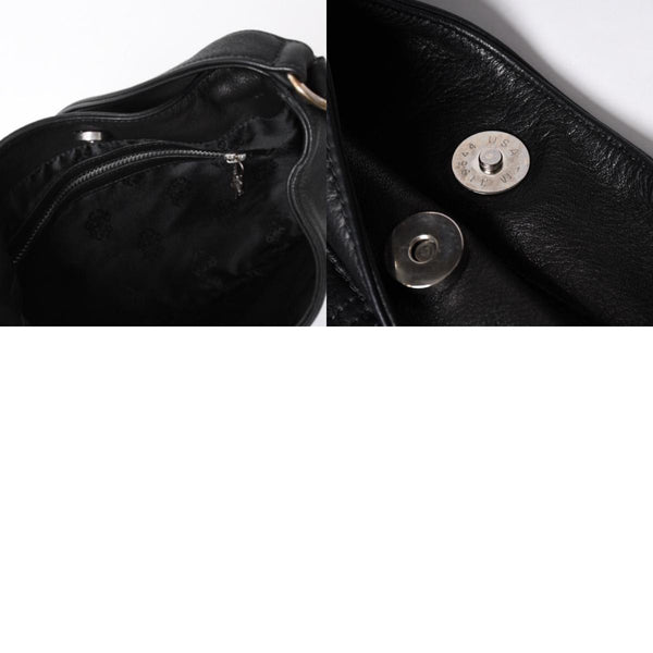 CHROME HEARTS クロムハーツ グーチバッグ フィリグリークロス スモール ワンショルダーバッグ シルバー 925 レザー 美品 中古 4a001373