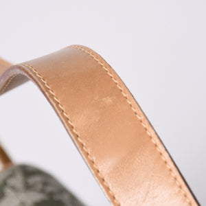 Very Good Condition Christian Dior Galliano Period Trotter Saddle Bag Khaki Gold Hardware Logo Used 4a001242