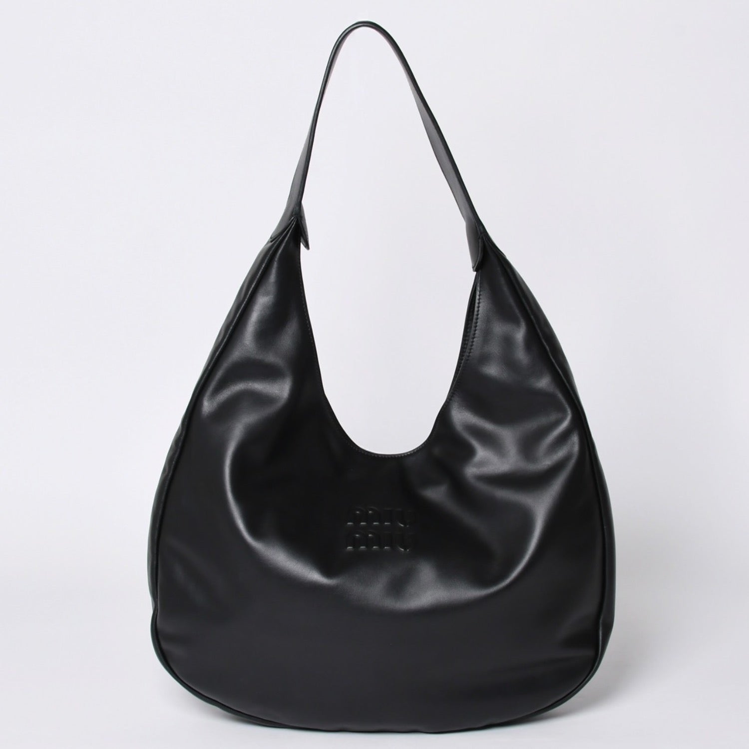 MIUMIU レザー ハンドバッグ 黒 ベージュ 三角模様 90s レトロ miu miu – Casanova Vintage