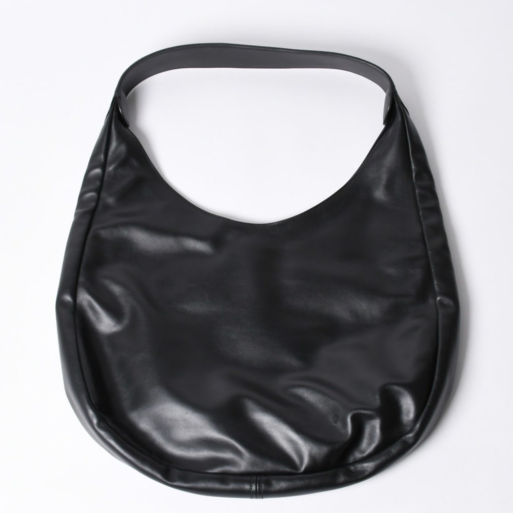 New and unused item MIUMIU Embossed Logo Leather Hobo One Shoulder Bag 5BC155 Black Calf Used 4a000982