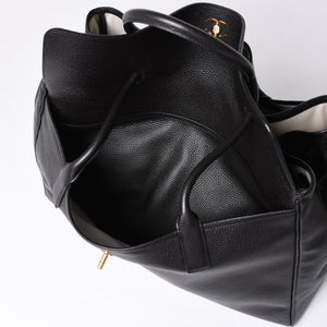 Like new CHANEL 26SS Large Shopping Bag Tote Bag AS6289 Random Number Coco Mark Calfskin Black Used 4a001414