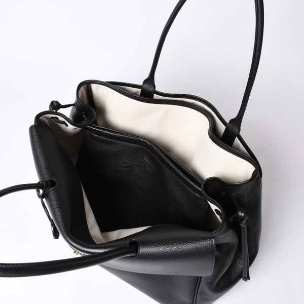 Like new CHANEL 26SS Large Shopping Bag Tote Bag AS6289 Random Number Coco Mark Calfskin Black Used 4a001414