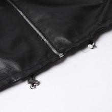 画像をギャラリービューアに読み込む, 極美品 PRADA プラダ レザージャケット コートリバーシブル APE1 2024 555 ラム革 ナイロン ブラック シルバー金具 サイズ48 中古 4a001046