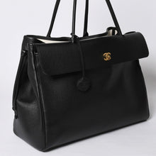 画像をギャラリービューアに読み込む, 新品同様 CHANEL シャネル 26SS ラージ ショッピングバッグ トートバッグ AS6289 ランダム番台 ココマーク カーフスキン ブラック 中古 4a001414