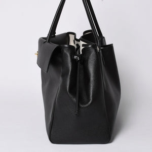 Like new CHANEL 26SS Large Shopping Bag Tote Bag AS6289 Random Number Coco Mark Calfskin Black Used 4a001414