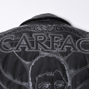 IT’S MY BY J. PARK イッツマイ バイ ジェイパーク レザージャケット 94657 ブラック SCARFACE 刺繍 美品 中古 4a001040
