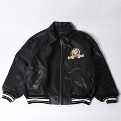 RocaweaR Rocawear Leather Jacket Vintage Black Rocawear Spellout Leather Bomber Jacket Black Black 2XL Size Good Used 4a001370