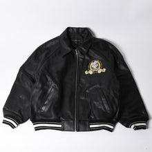 画像をギャラリービューアに読み込む, RocaweaR ロカウェア レザージャケット Vintage Black Rocawear Spellout Leather Bomber Jacket Black ブラック 2XLサイズ 良品 中古 4a001370