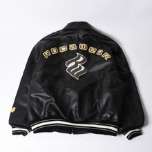 画像をギャラリービューアに読み込む, RocaweaR ロカウェア レザージャケット Vintage Black Rocawear Spellout Leather Bomber Jacket Black ブラック 2XLサイズ 良品 中古 4a001370