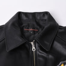 画像をギャラリービューアに読み込む, RocaweaR ロカウェア レザージャケット Vintage Black Rocawear Spellout Leather Bomber Jacket Black ブラック 2XLサイズ 良品 中古 4a001370