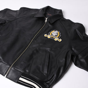 RocaweaR Rocawear Leather Jacket Vintage Black Rocawear Spellout Leather Bomber Jacket Black Black 2XL Size Good Used 4a001370