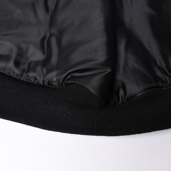 RocaweaR Rocawear Leather Jacket Vintage Black Rocawear Spellout Leather Bomber Jacket Black Black 2XL Size Good Used 4a001370