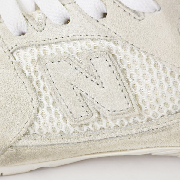 MIU MIU ミュウミュウ × NEW BALANCE ニューバランス スウェード メッシュ 5E165E ベージュ ホワイト 美品 中古 4a001416