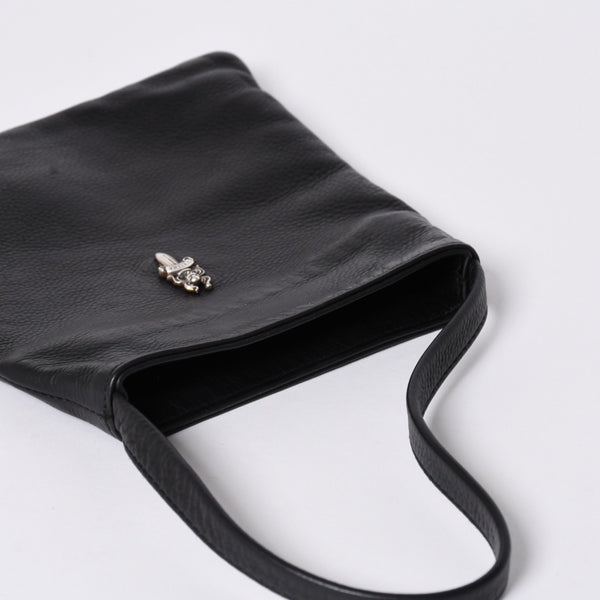 極美品 CHROME HEARTS クロムハーツ DAGGER DRACULA BAG ダガー ドラキュラ ハンドバッグ ダガー装飾 ブラック シルバー925 中古 4a001361