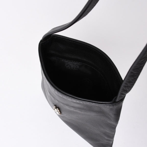極美品 CHROME HEARTS クロムハーツ DAGGER DRACULA BAG ダガー ドラキュラ ハンドバッグ ダガー装飾 ブラック シルバー925 中古 4a001361