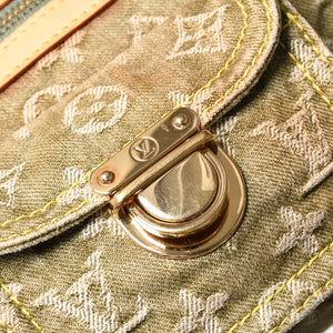 Very Good Condition LOUIS VUITTON Handbag Denim Neo Speedy M95215 Monogram Denim Khaki Gold Hardware Used 4a001422