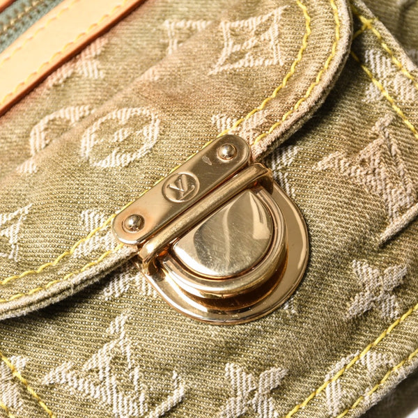 Very Good Condition LOUIS VUITTON Handbag Denim Neo Speedy M95215 Monogram Denim Khaki Gold Hardware Used 4a001422