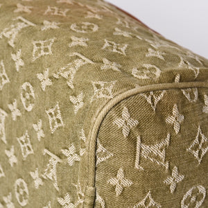 Very Good Condition LOUIS VUITTON Handbag Denim Neo Speedy M95215 Monogram Denim Khaki Gold Hardware Used 4a001422