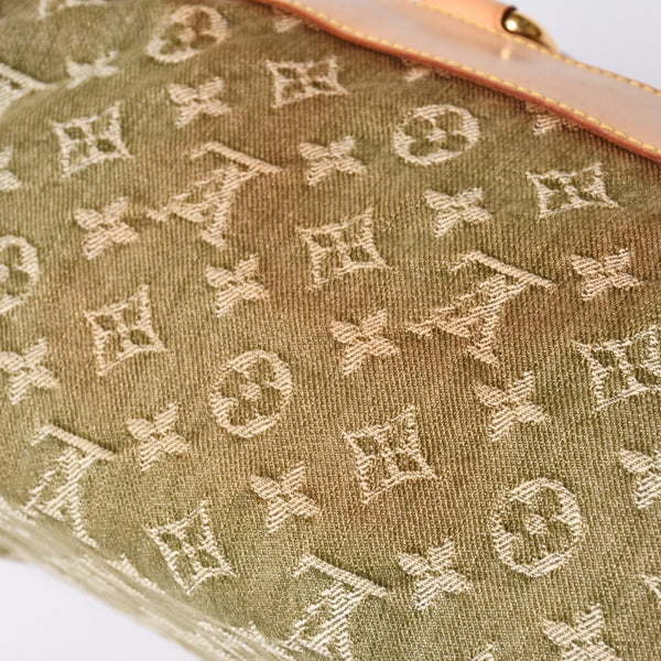 Very Good Condition LOUIS VUITTON Handbag Denim Neo Speedy M95215 Monogram Denim Khaki Gold Hardware Used 4a001422